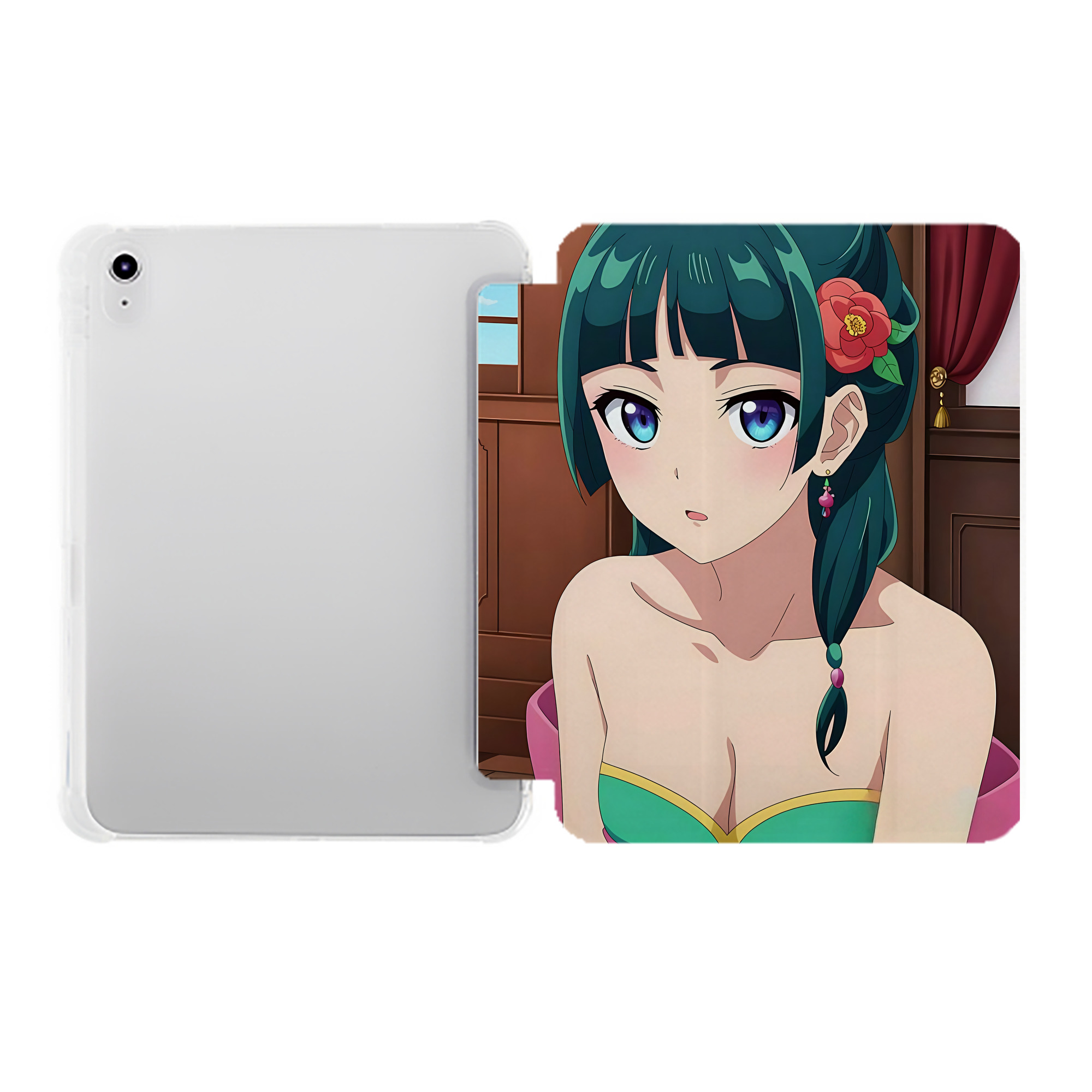 （画像用） 薬屋のひとりごと The Apothecary Diaries IPad ケース ペン収納付き 三つ折りスタンド PUレザー×シリコン 対応機種9.5/10.5/10.9インチ